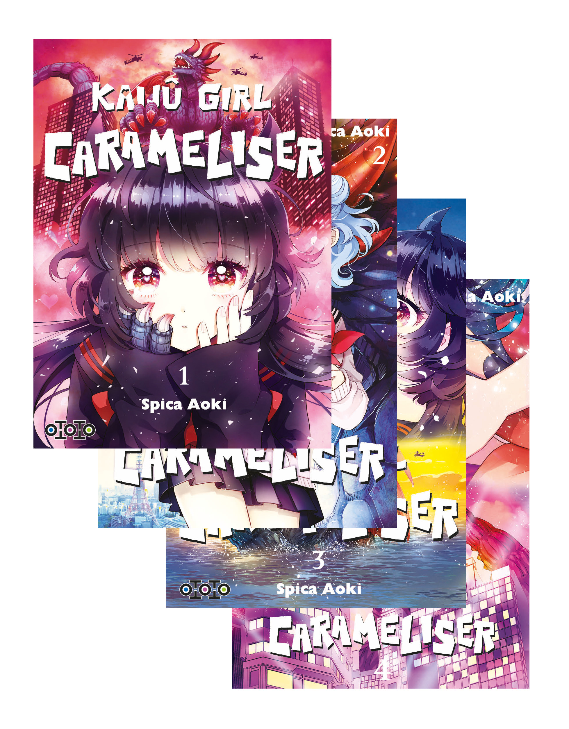 Pack Kaiju girl carameliser T01 à 04 2 tomes = 4 tomes