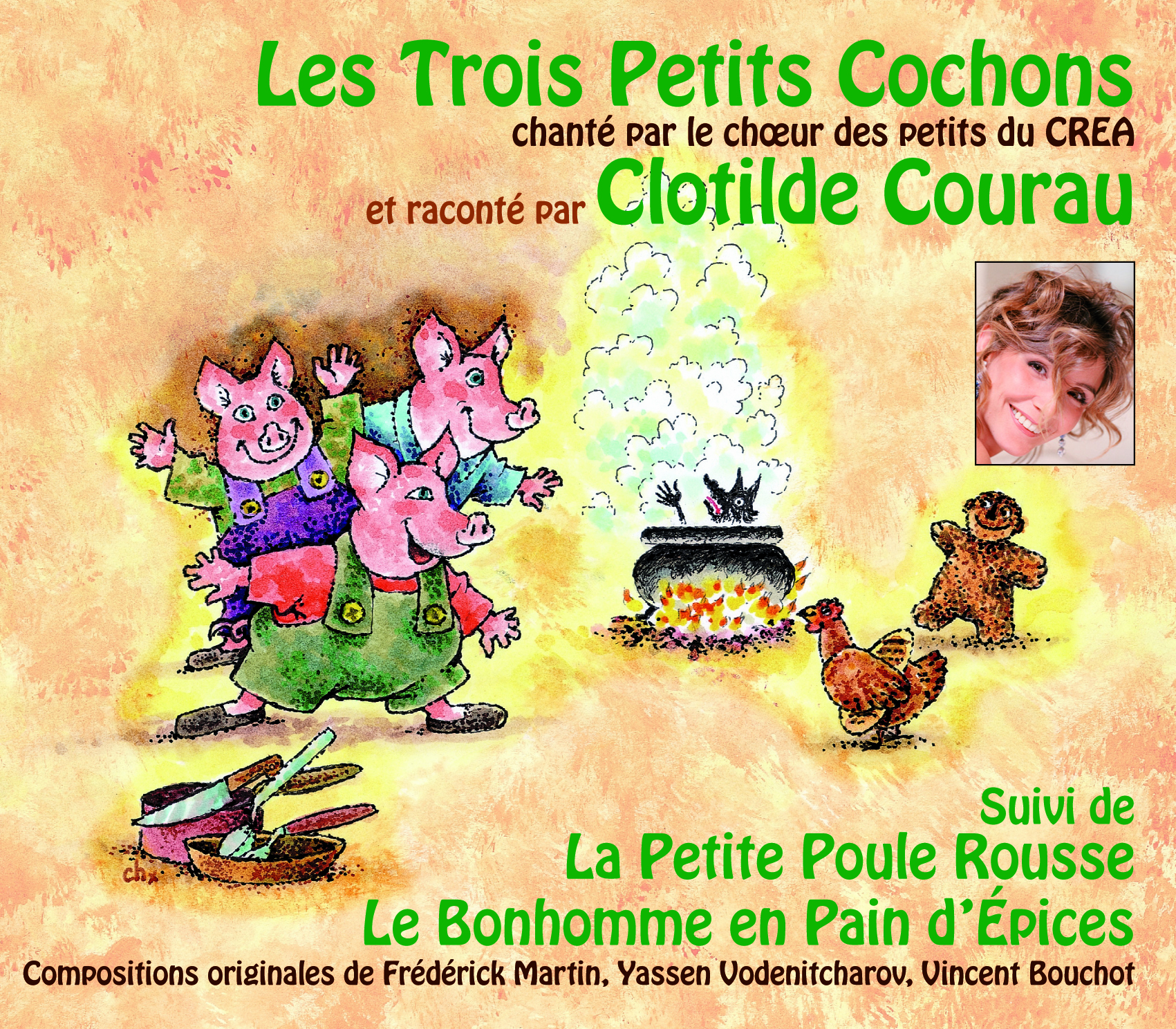 LES TROIS PETITS COCHONS ET AUTRES CONTES RACONTES PAR CLOTILDE COURAU CD AUDIO