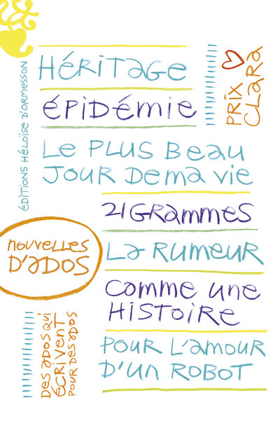 Prix Clara 2015 Nouvelles d'ados