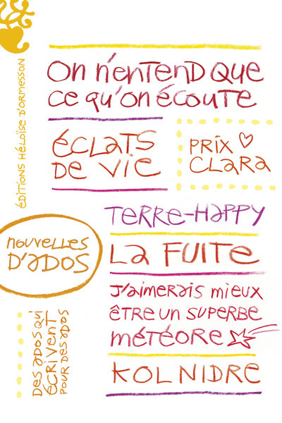 Prix Clara 2016 Nouvelles d'ados