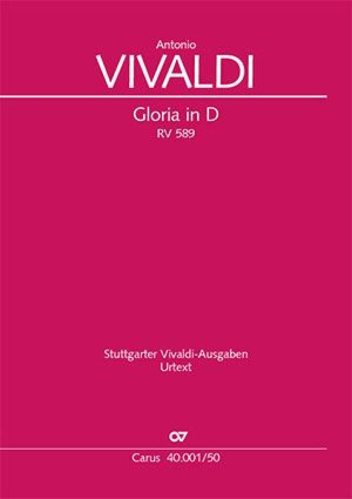 ANTONIO VIVALDI : GLORIA EN RE MAJEUR RV 589 SOLO [SSA], SATB & ENSEMBLE DE CHAMBRE