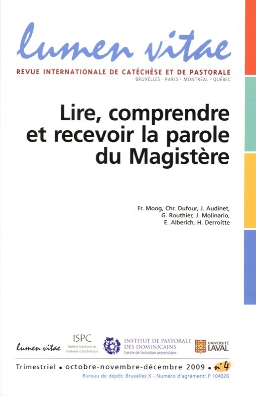Lire, comprendre, recevoir la parole du Magistère