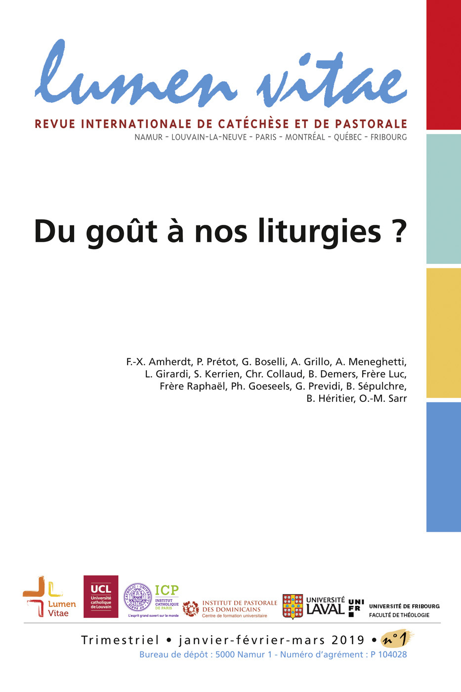 Lumen Vitae - 2019 numéro 1 Du goût à nos liturgies ?