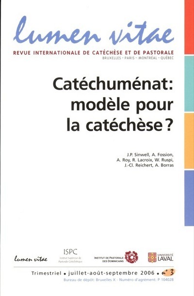 Catéchuménat : modèle pour la catéchèse ?