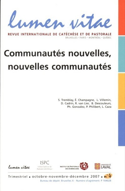 Communautés nouvelles, nouvelles communautés