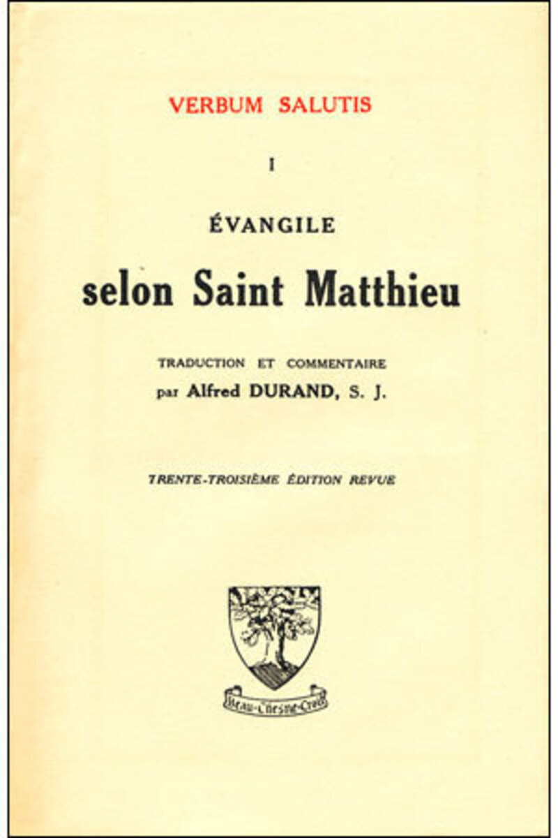 EVANGILE SELON SAINT MATTHIEU