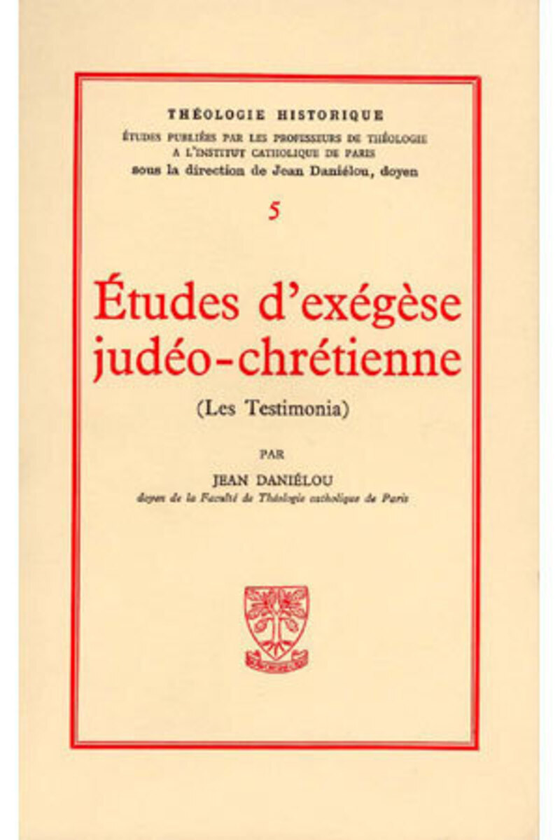 TH N5 - ETUDES D'EXEGESE JUDEO-CHRETIENNE