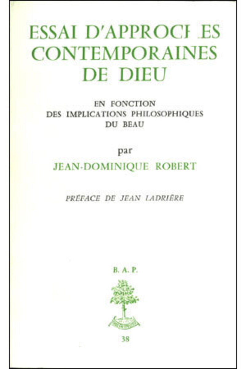 BAP N38 - ESSAIS D'APPROCHES CONTEMPORAINES DEDIEU