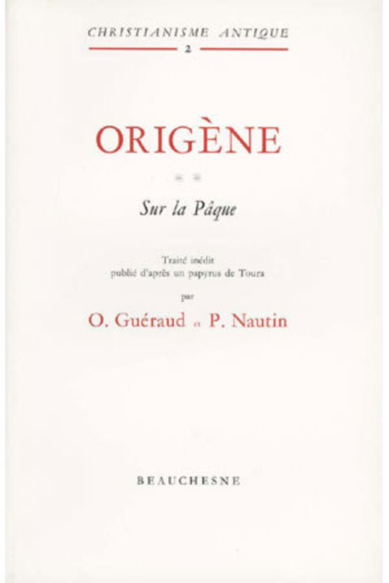 ORIGENE - N 2 SUR LA PAQUE