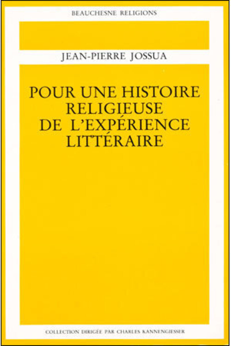 POUR UNE HISTOIRE RELIGIEUSE - TOME 1 - TOME 1