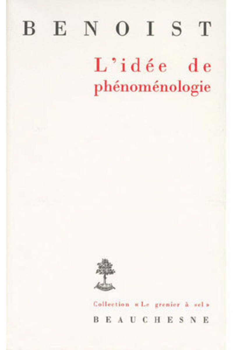 L'IDEE DE PHENOMENOLOGIE