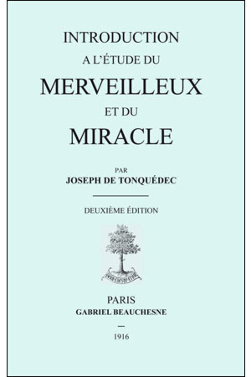INTRODUCTION A L'ETUDE DU MERVEILLEUX