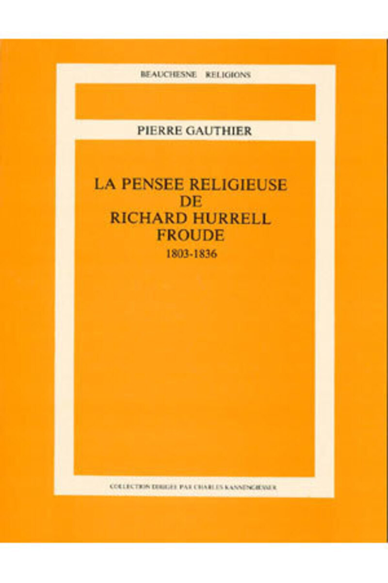 LA PENSEE RELIGIEUSE DE RICHARD HURREL FROU