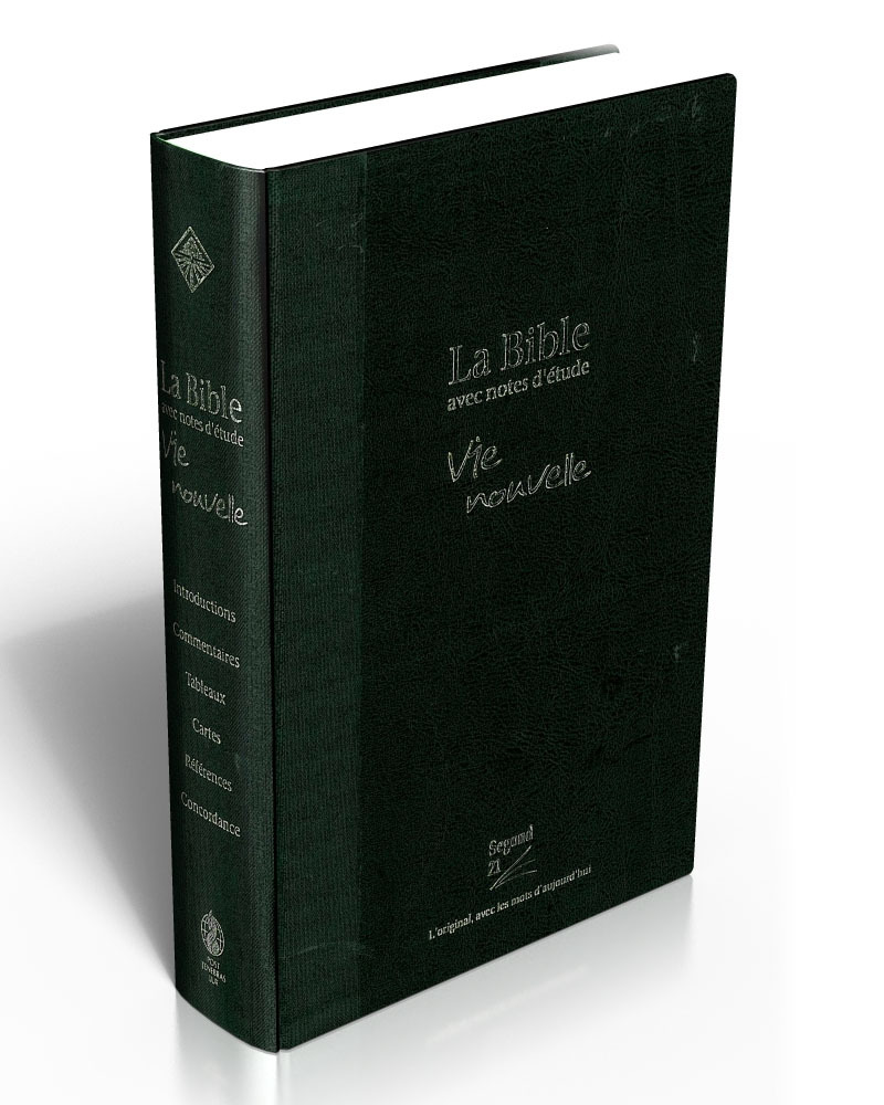 La Bible avec notes d'étude vie nouvelle, rigide, toile, noire