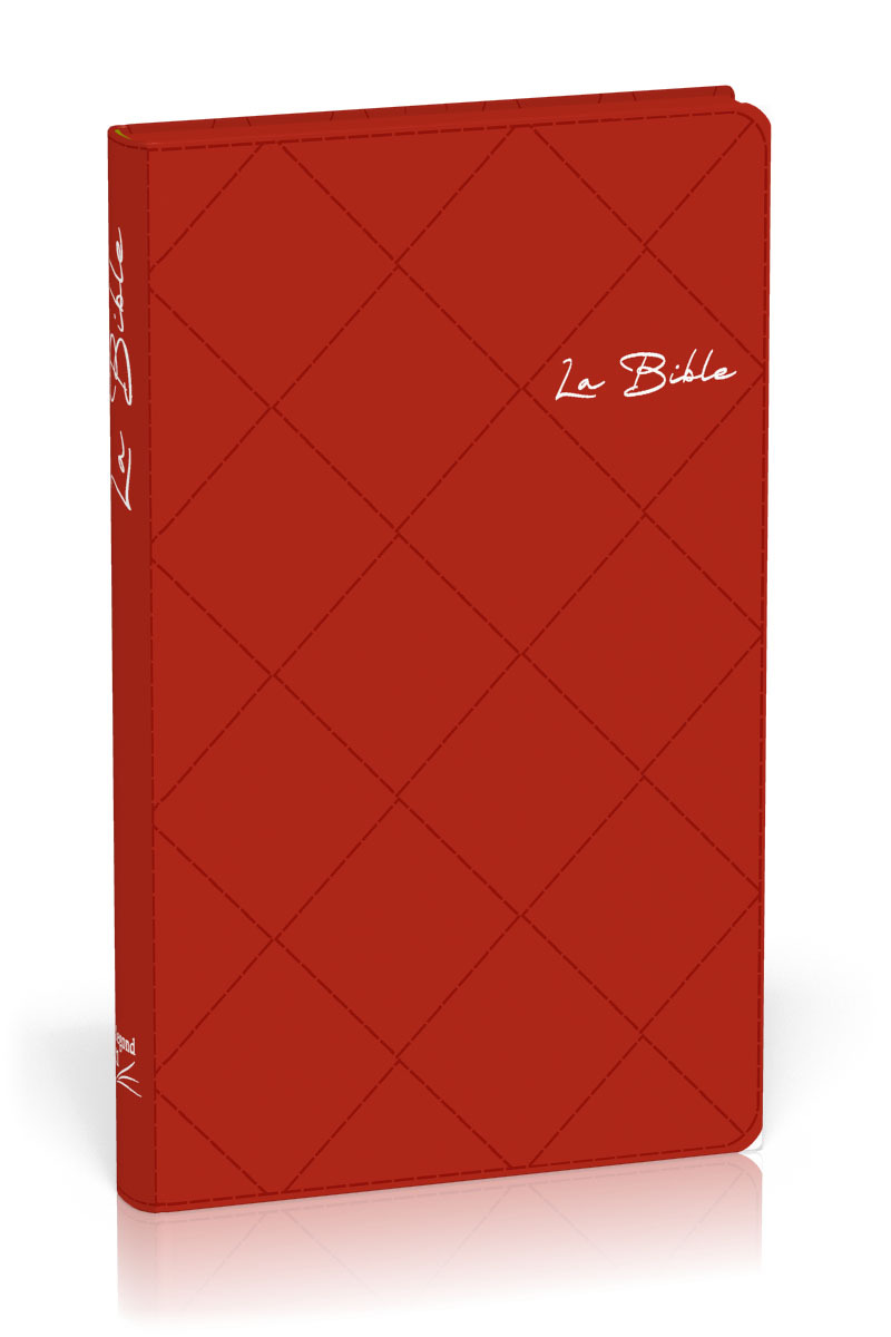 Bible slim matelassée rouge zip