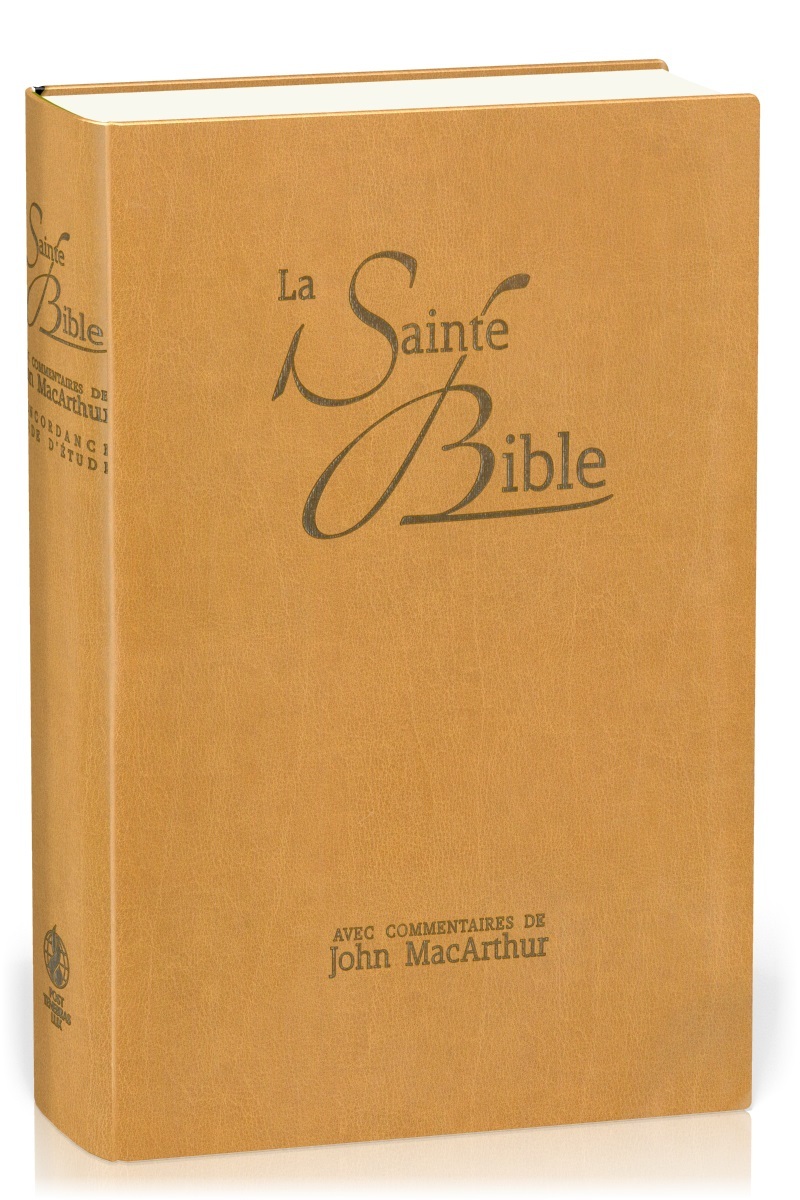 Bible neg Macarthur souple similicuir onglets brun