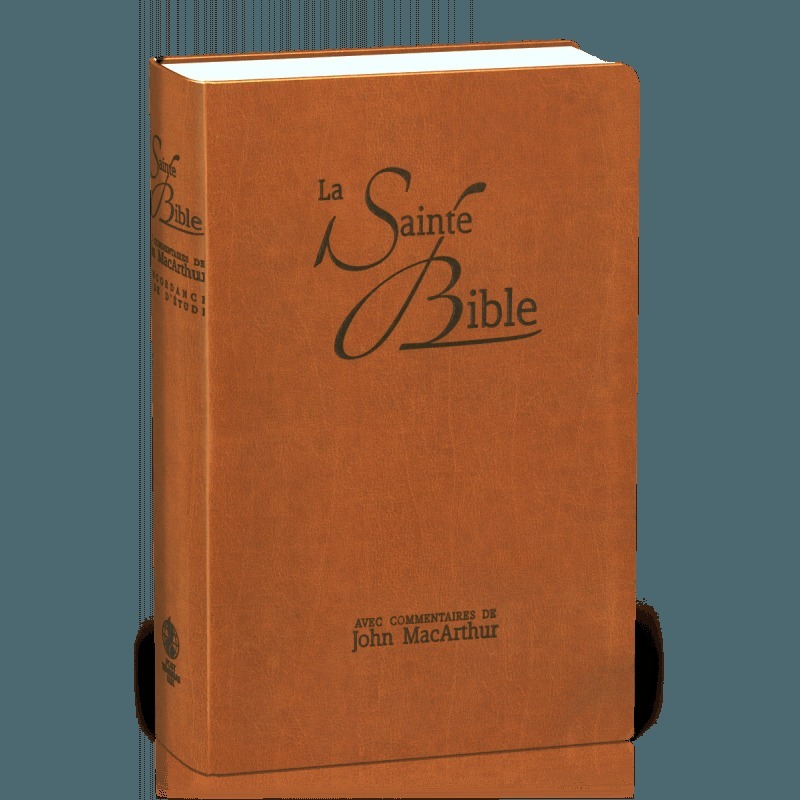 Bible NEG MacArthur : souple similicuir brun