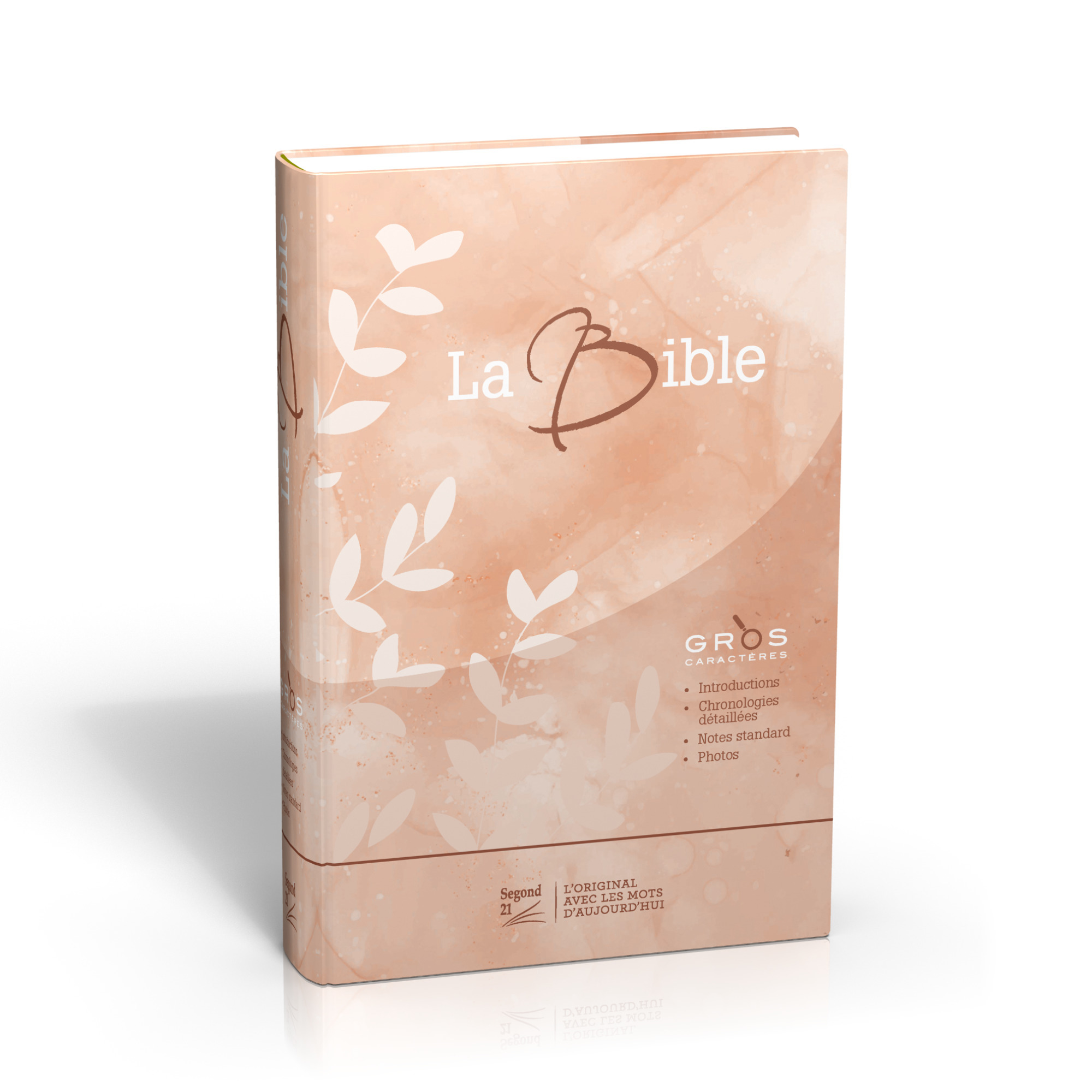 Bible modèle rigide, illustrée fleurie