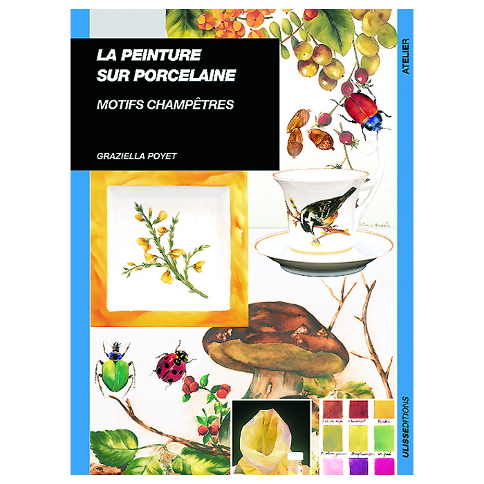 Peinture sur porcelaine : motifs champêtres