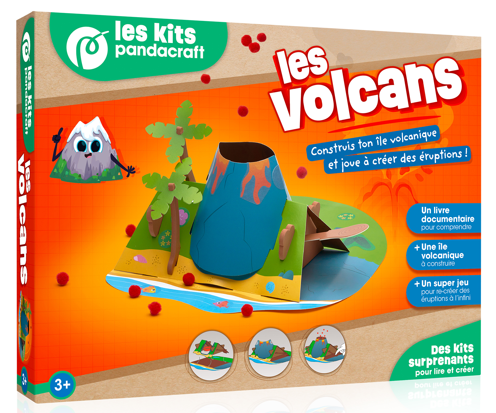 Les volcans - Kit Pandacraft dès 3 ans