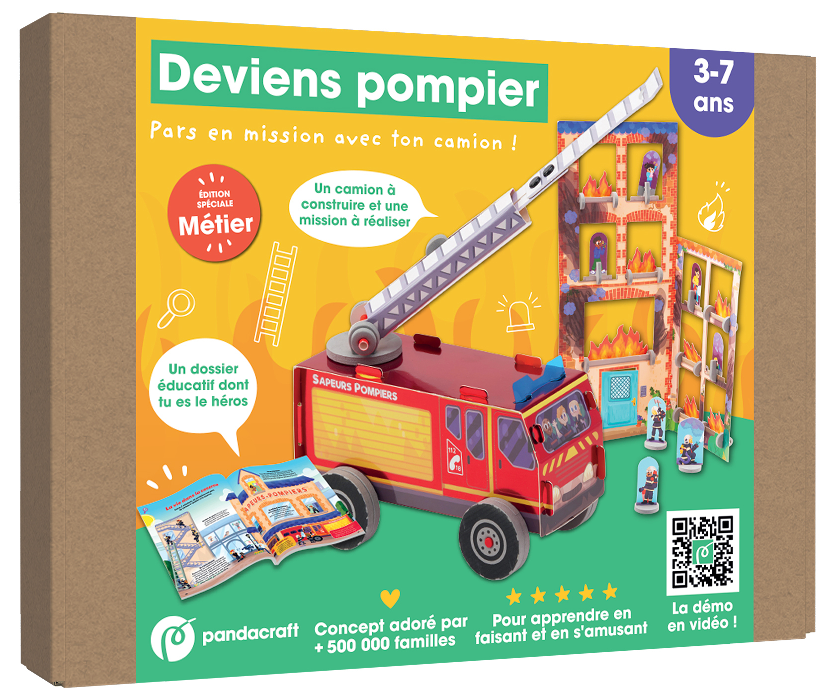 Deviens pompier - Kit Pandacraft 3-7 ans