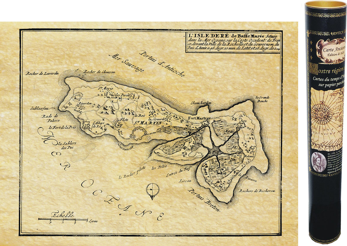 ILE DE RE EN 1696 58 CM X 40 CM