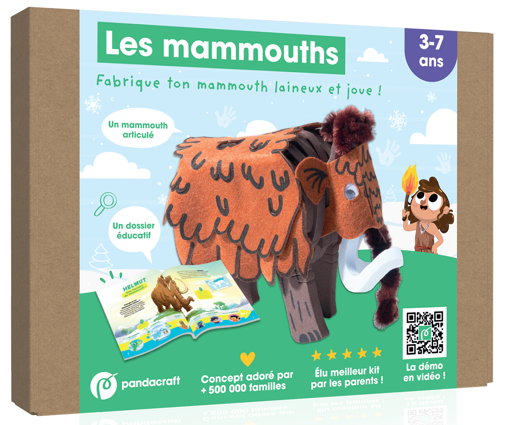 Les mammouths - kit Pandacraft 3-7 ans