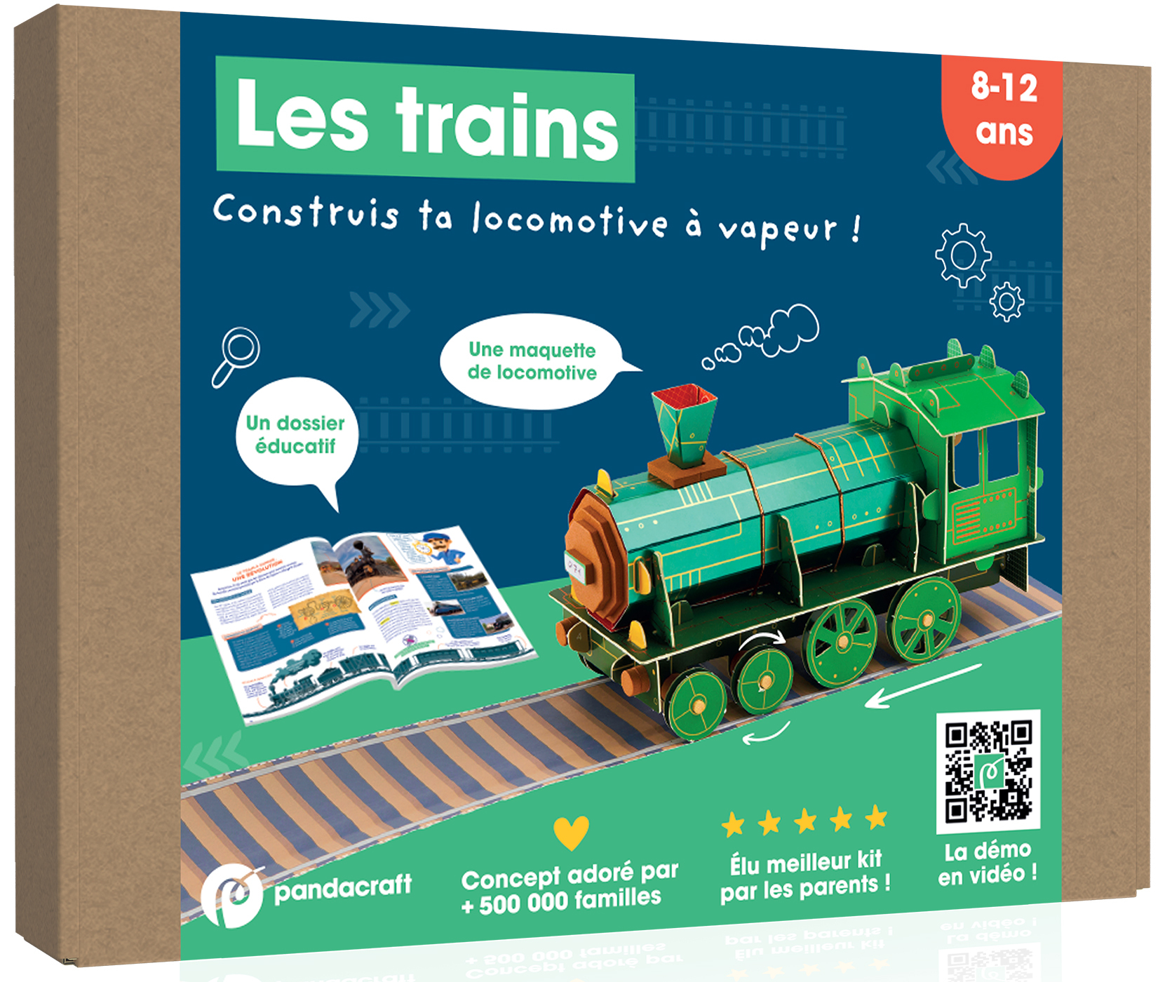 Les trains - Kit Pandacraft 8-12 ans