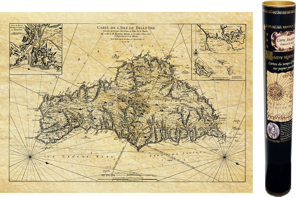 BELLE ISLE EN 1761 58 CM X 40 CM