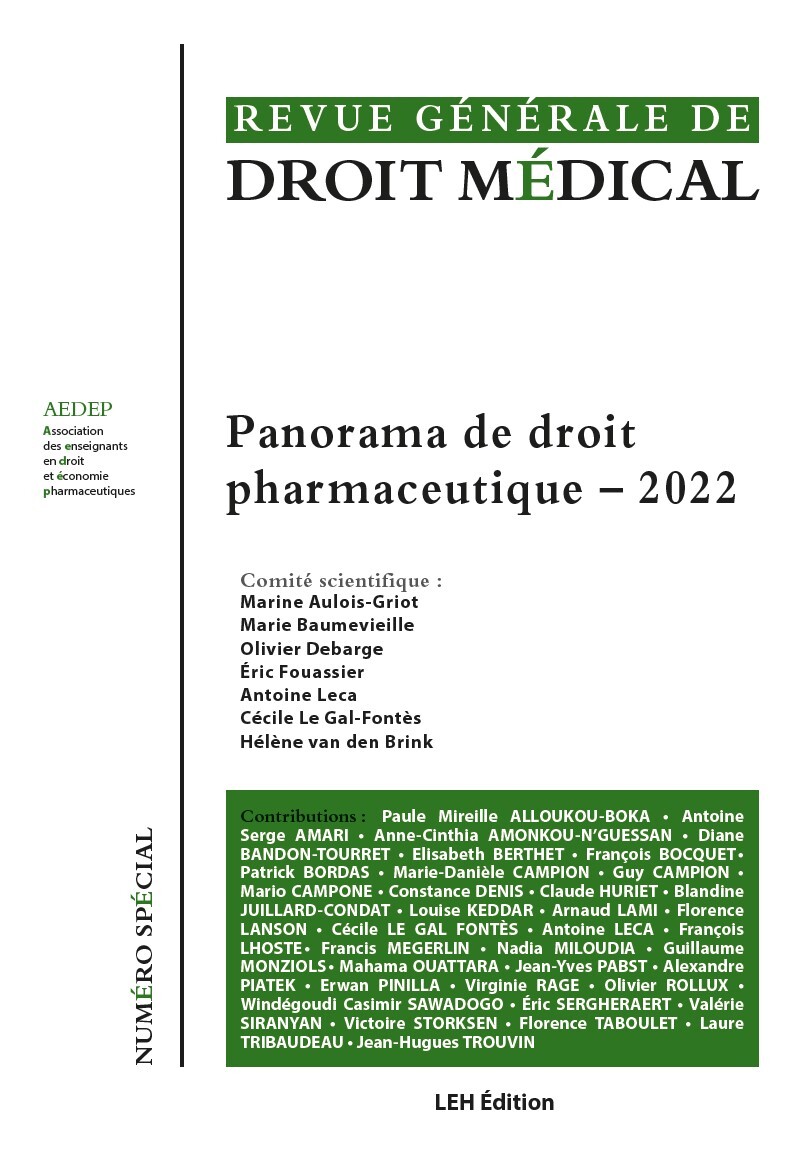 Panorama de droit pharmaceutique 2022