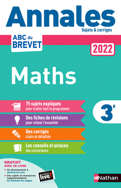 Annales Brevet 2022 Maths - Corrigé