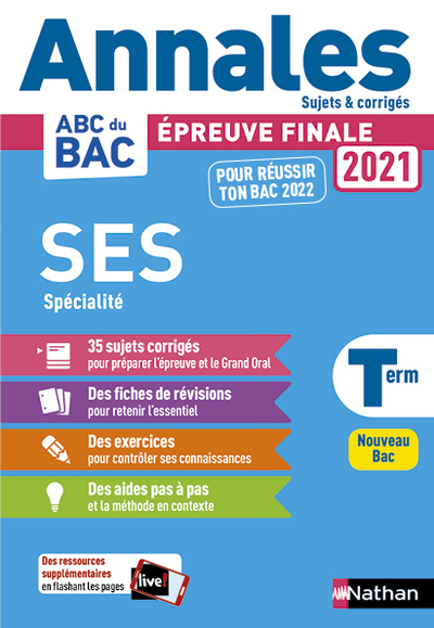 Annales Bac 2021 Sciences Economiques et Sociales Term - Corrigé