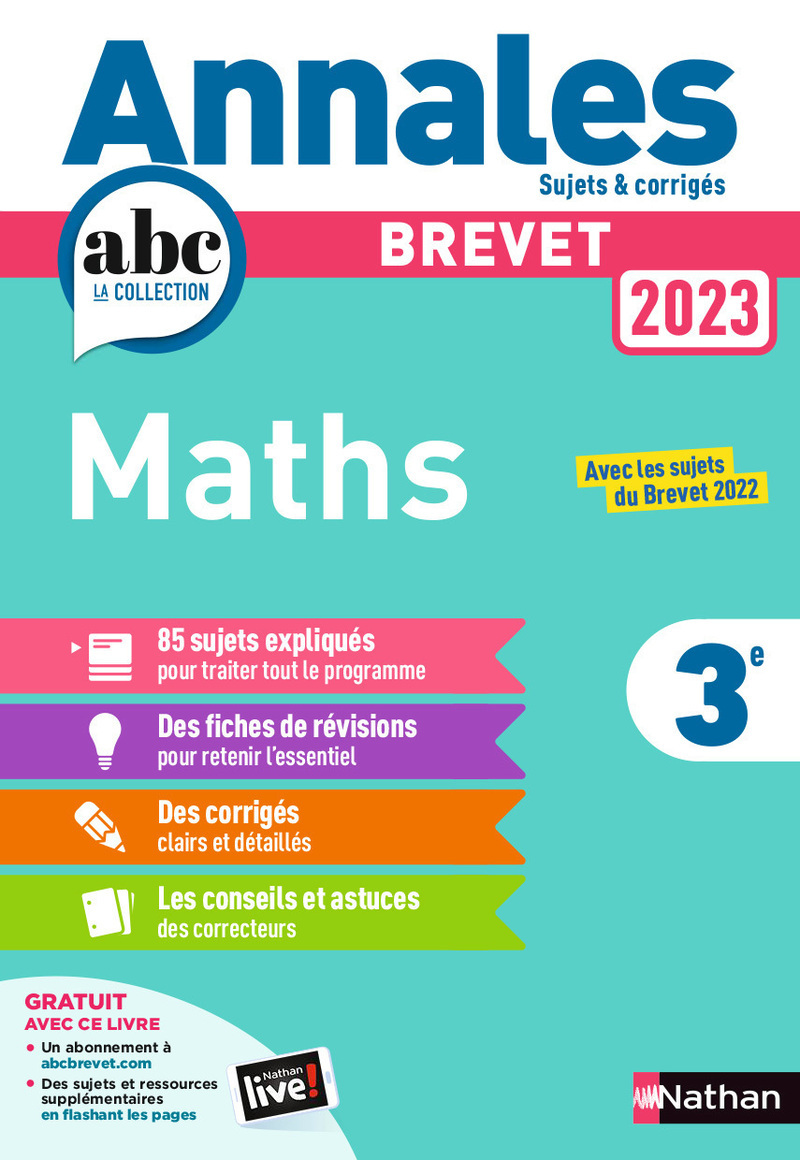 Annales Brevet 2023 Maths - Corrigés