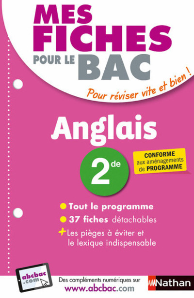 Mes fiches ABC du BAC Anglais 2de