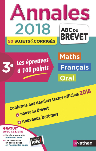 Annales Brevet Les épreuves à 100 points 3e