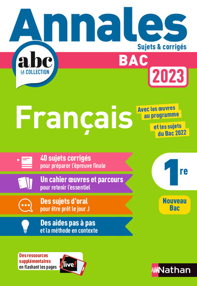 Annales Bac 2023 Français 1ère Corrigés