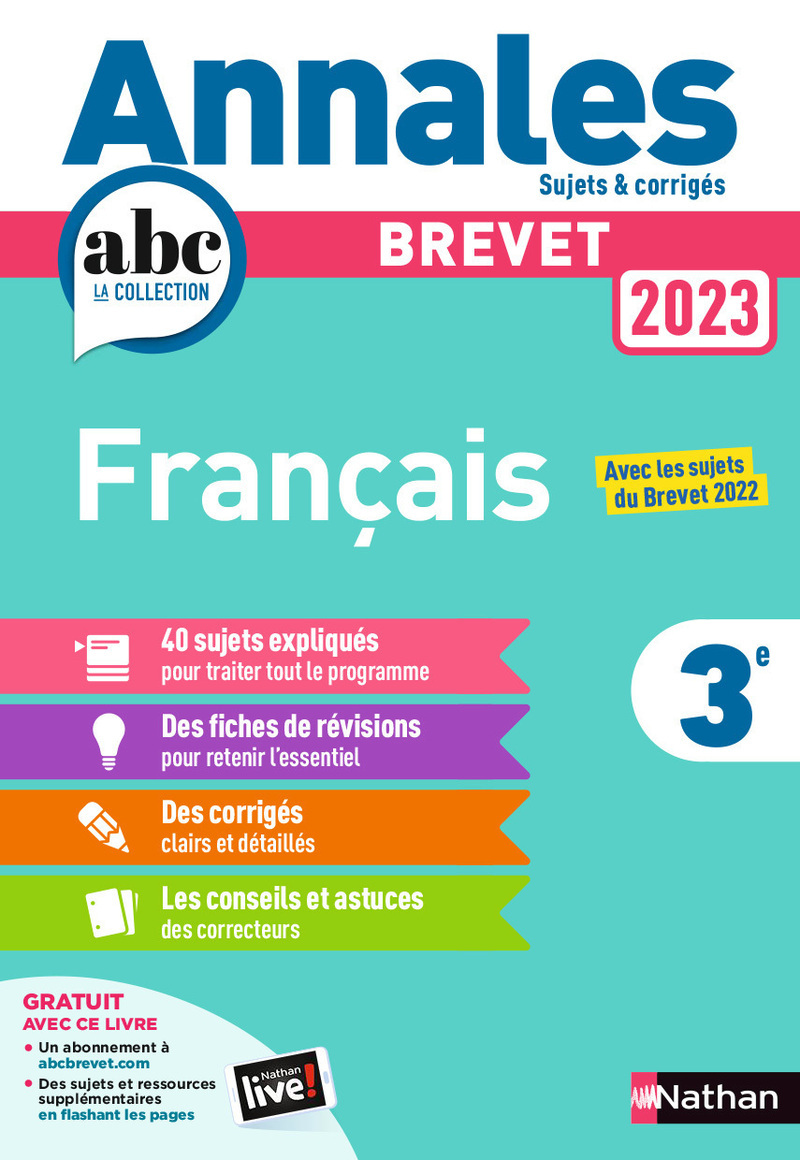 Annales Brevet 2023- Français - Corrigés