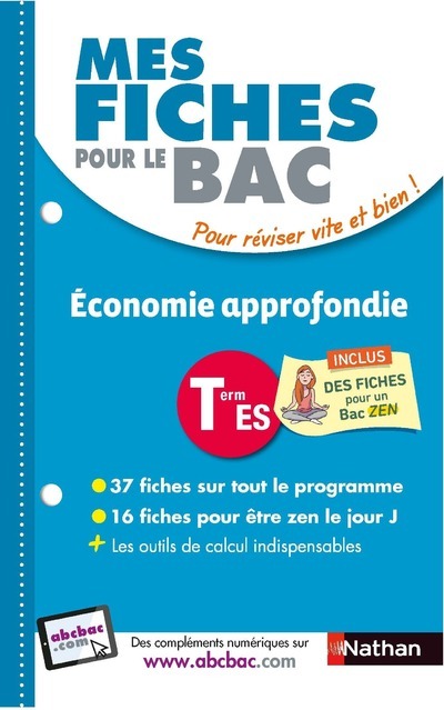Mes fiches ABC du BAC Economie approfondie Term ES