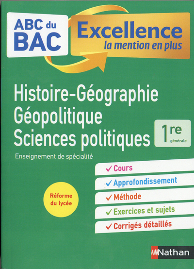 ABC BAC Excellence HG Géopolitique et Sciences politiques 1re