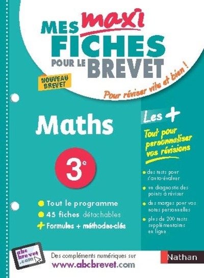 Mes maxi fiches BREVET MathS 3E
