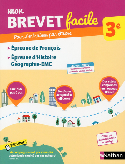 Mon Brevet facile Epreuves de Français Histoire-Géographie EMC 3e
