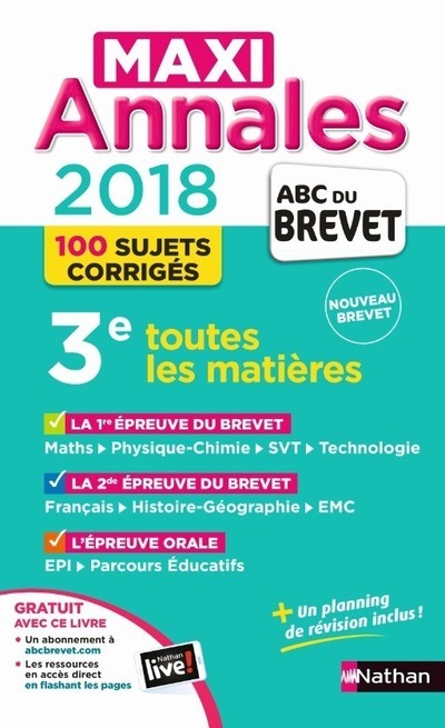 Maxi Annales Brevet 2018