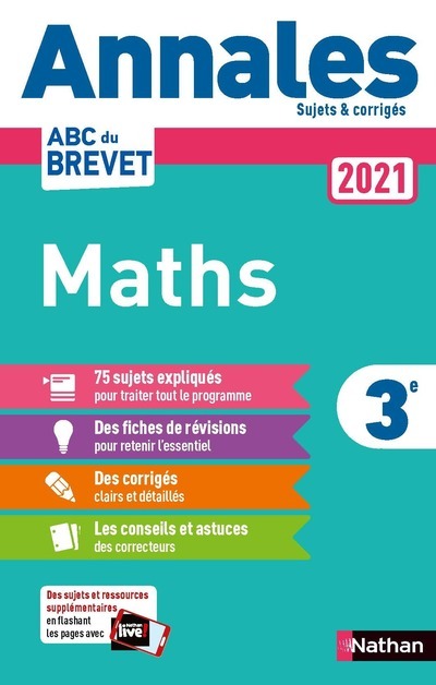 Annales Brevet 2021 Maths - Corrigé