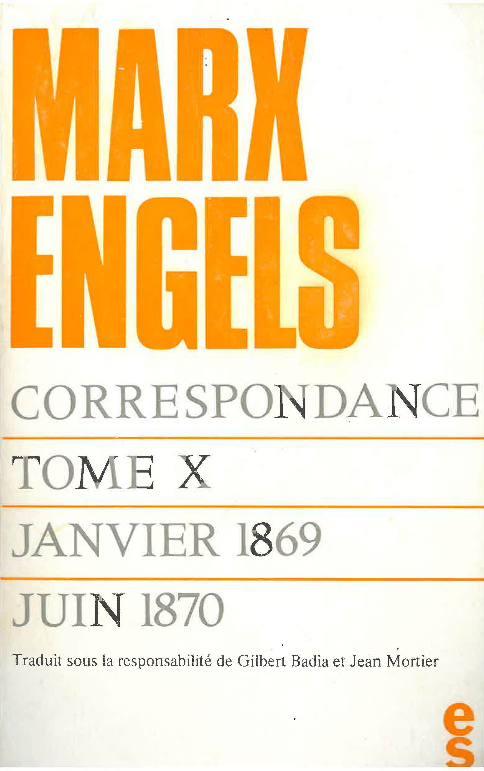 Correspondance Marx Engels (1869-1870)