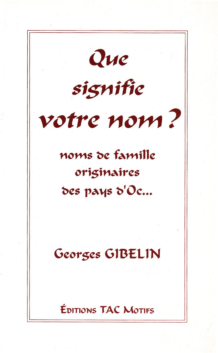 Que signifie votre nom?
