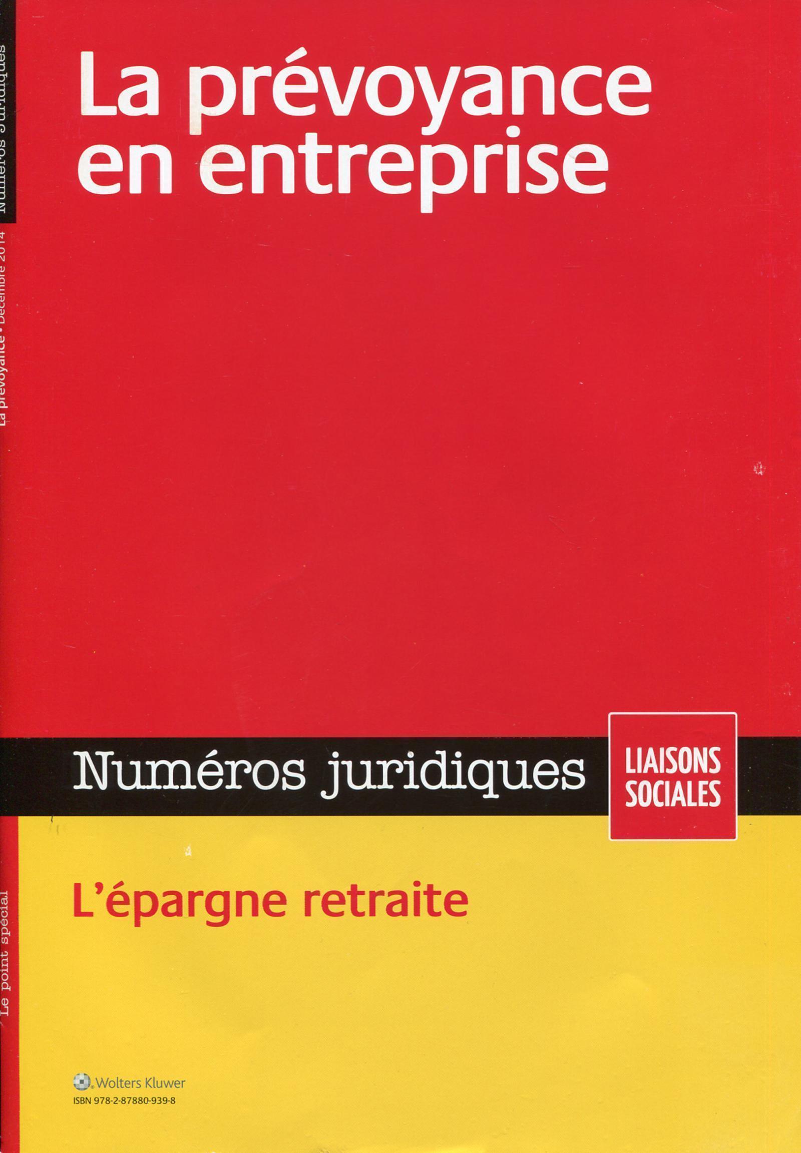 La prévoyance en entreprise - décembre 2014