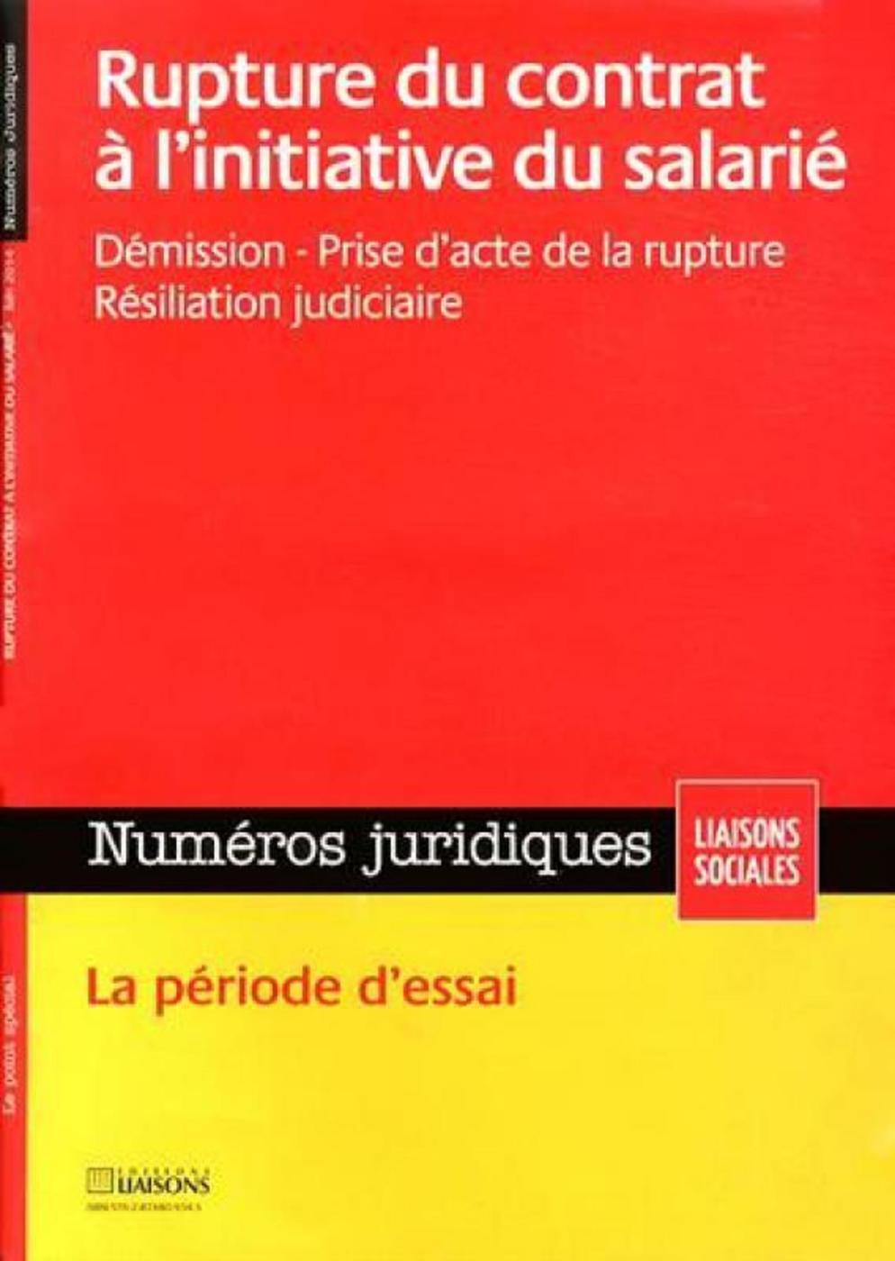 Rupture du contrat à l'initiative du salarié - Juin 2014