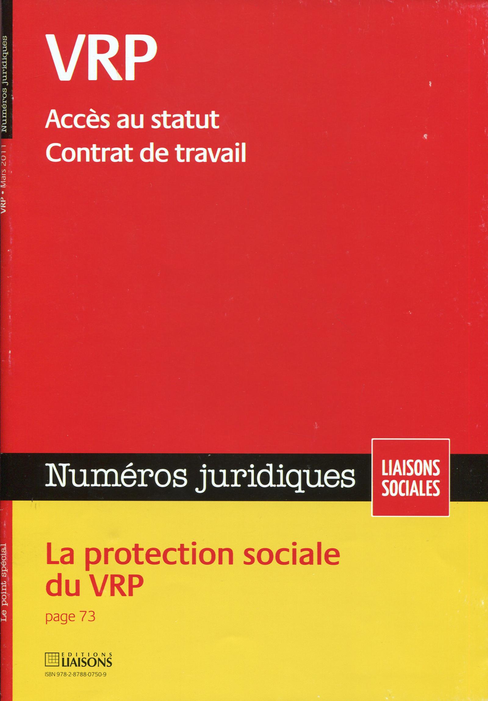 VRP  ACCES AU STATUT  CONTRAT DE TRAVAIL