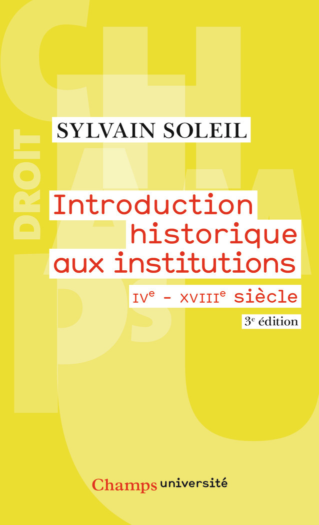 Introduction historique aux institutions