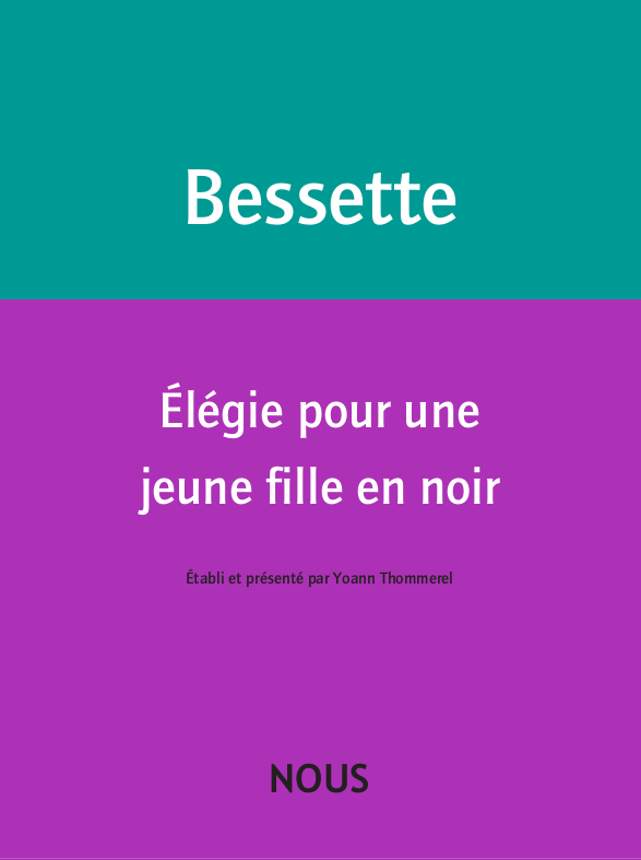 Elégie pour une jeune fille en noir